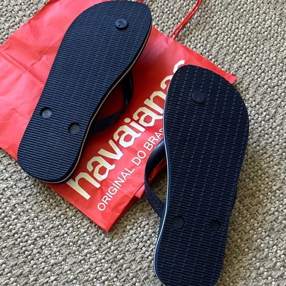 Havaianas Dark Blue Flip Flops - Picture 3 of 7